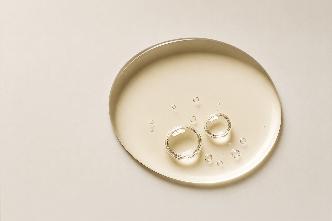 Close-up of a lightweight skincare serum, capturing its smooth texture and subtle luminosity Retinol