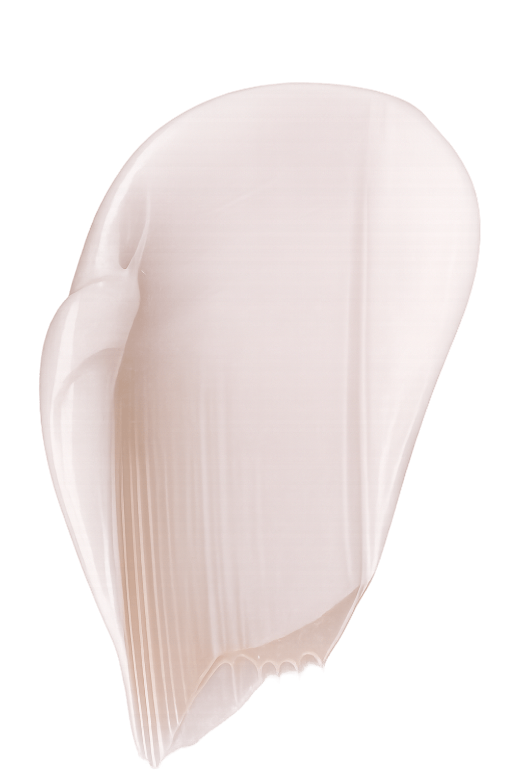 White shell skincare cream smear on a black background Suvera Skincare, conscious beauty