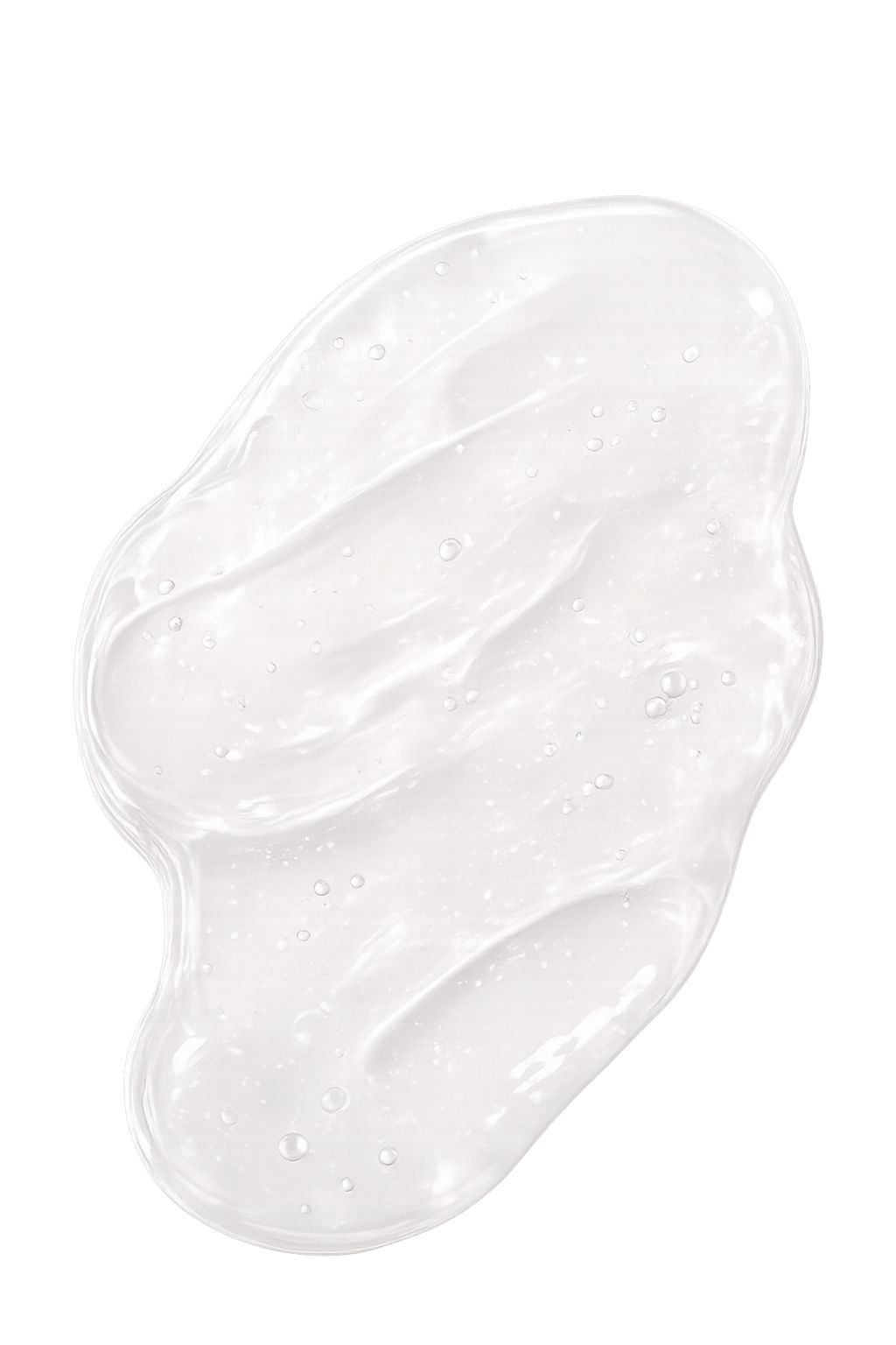 White gel or cream smear on a black background Suvera Skincare, vegan beauty