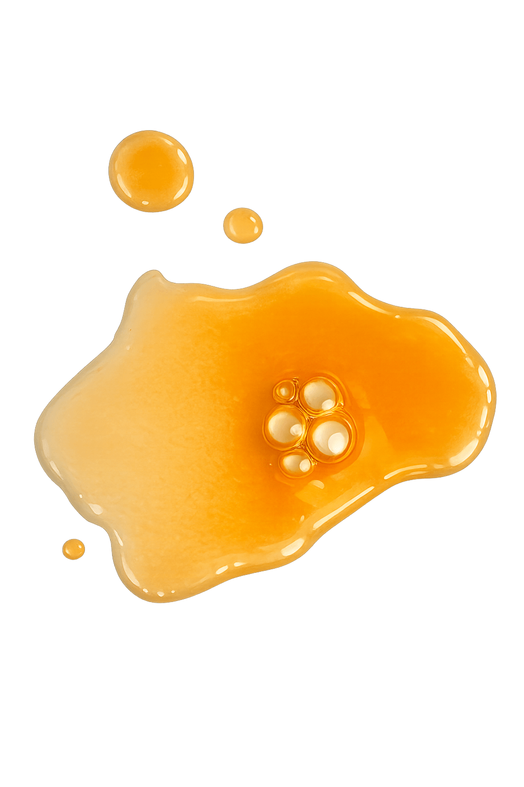 Droplets of honey on a transparent background Suvera Skincare, skin ritual