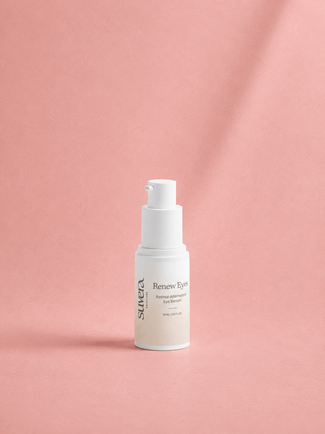 Skincare bottle labeled 'Sculpt' on a pink background Suvera Skincare, natural skincare