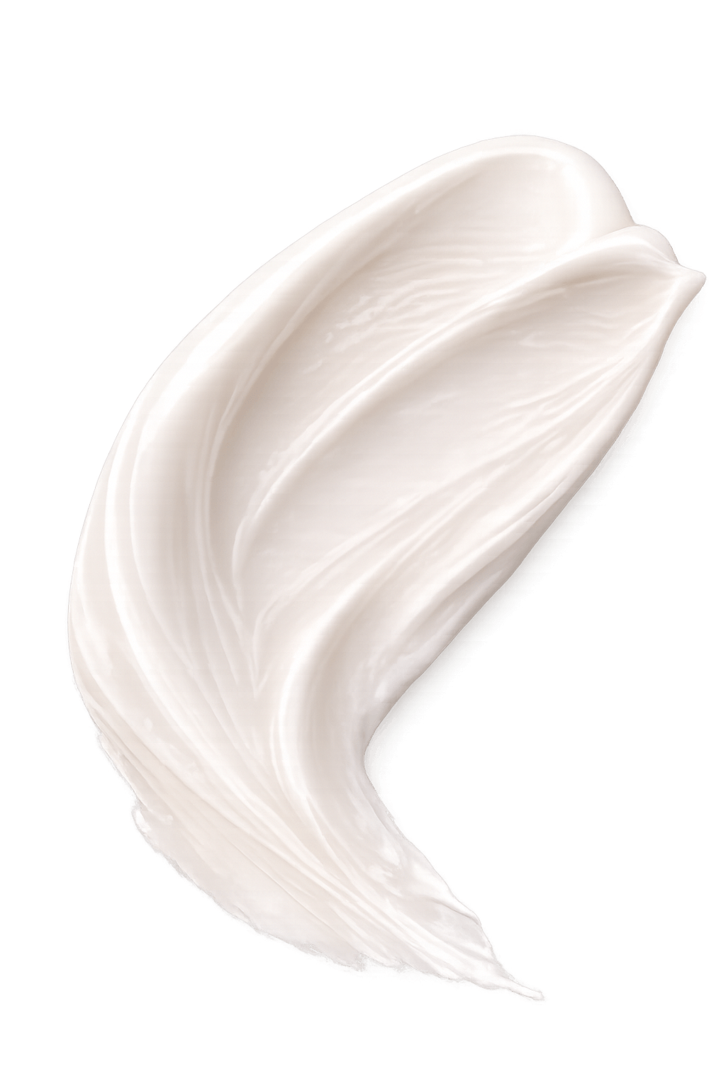 White cream swatch on a black background Suvera Skincare, modern skincare