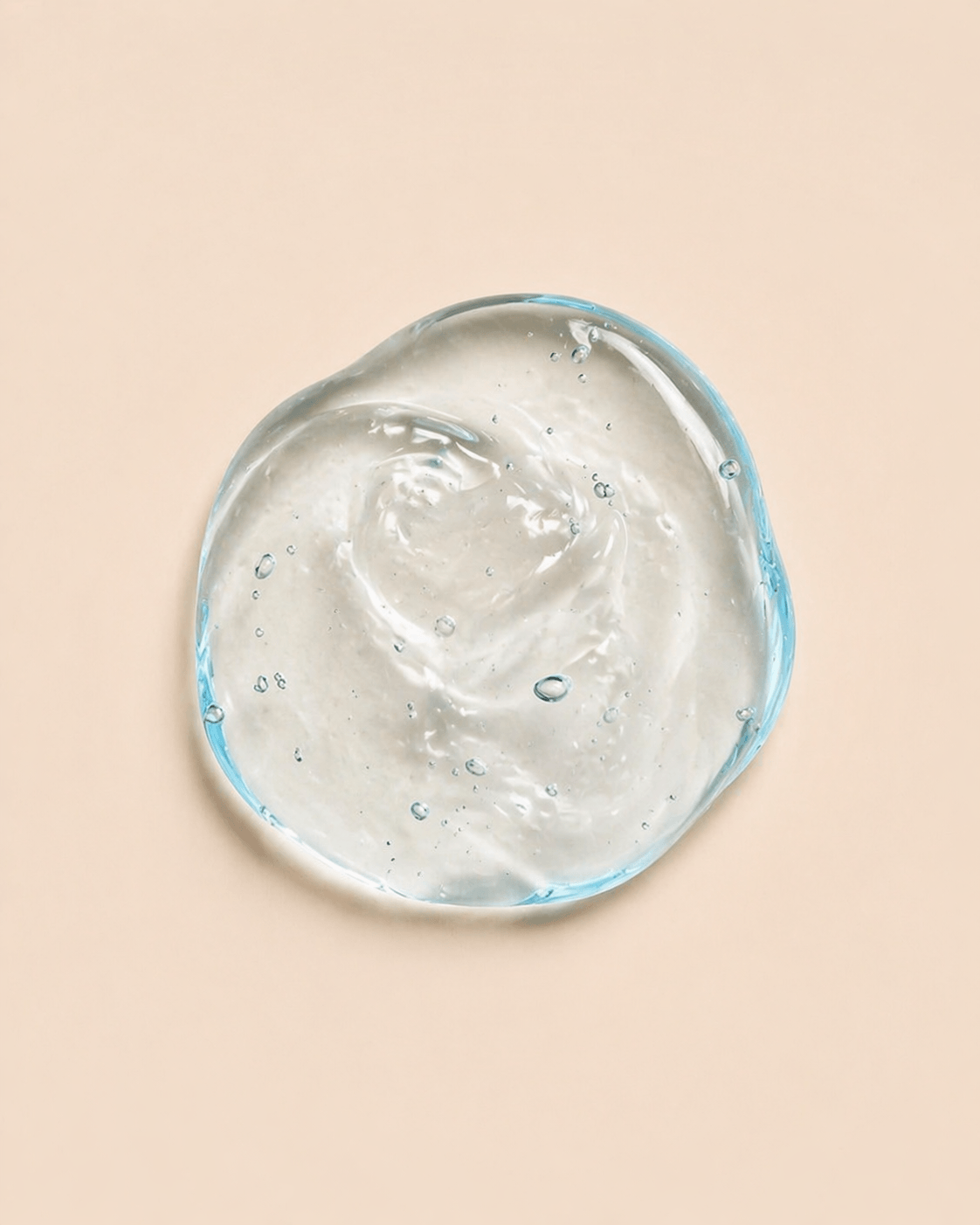 Clay-like substance on a beige background Suvera Skincare, peptide eye care, anti-age skincare, refined beauty