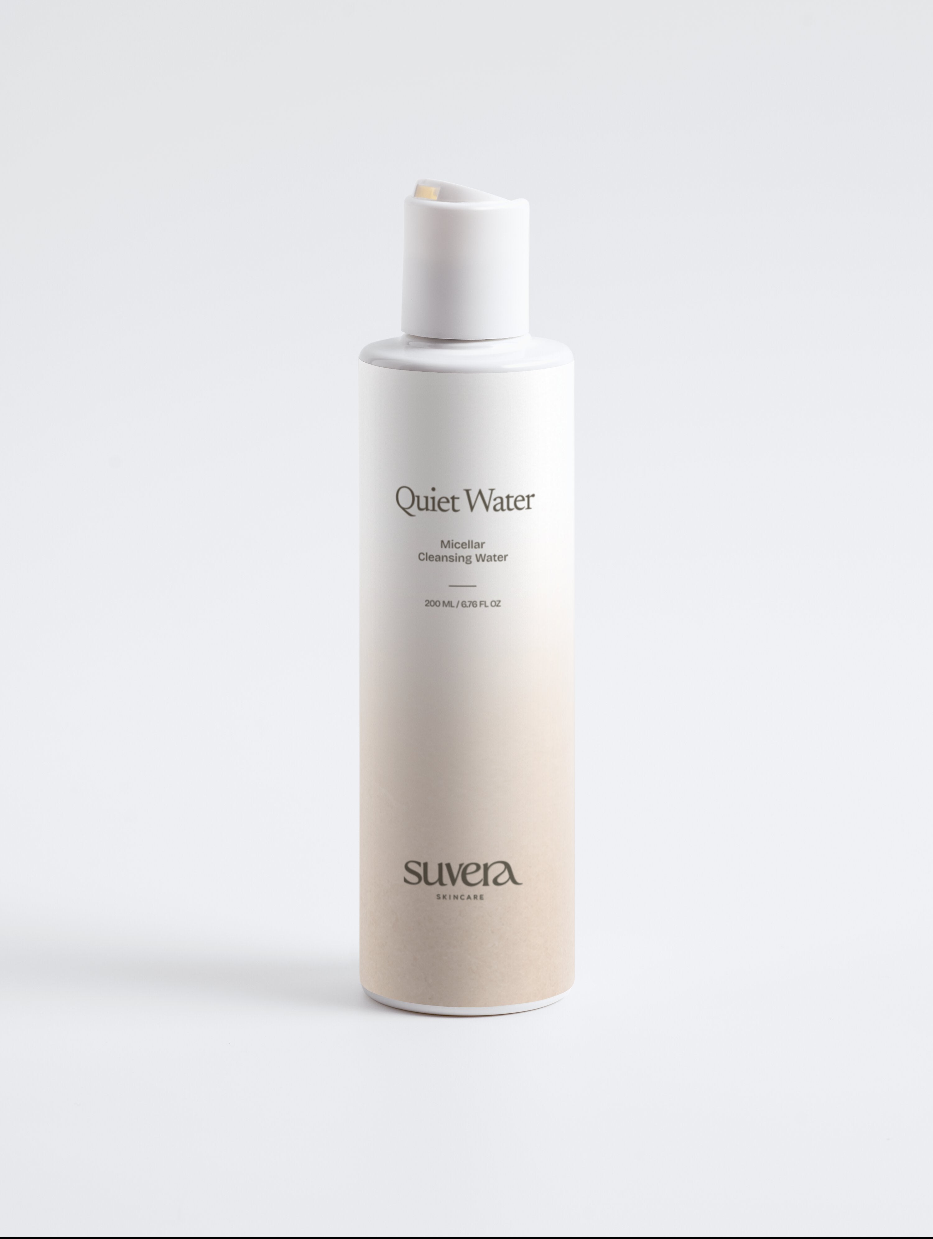 Suvera 'Quiet Water' bottle on a white background Suvera Skincare, natural vegan skincare, skincare rituals